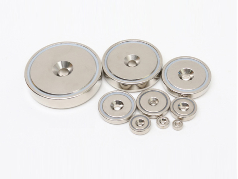 NdFeb Flat Pot Magnets with Countersink Hole